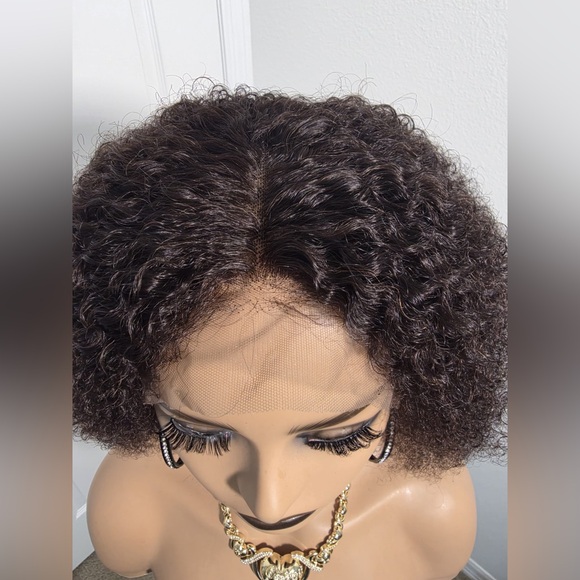 12” Kinky Curly 13x4 Lacefront Human Hair Wig - Picture 11 of 13